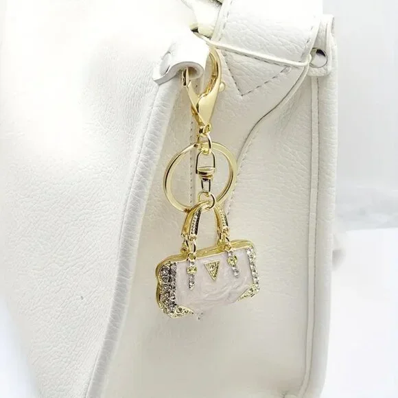๐ Sparkling Rhinestone Mini Handbag Keychain Purse Charm - Picture 5 of 7